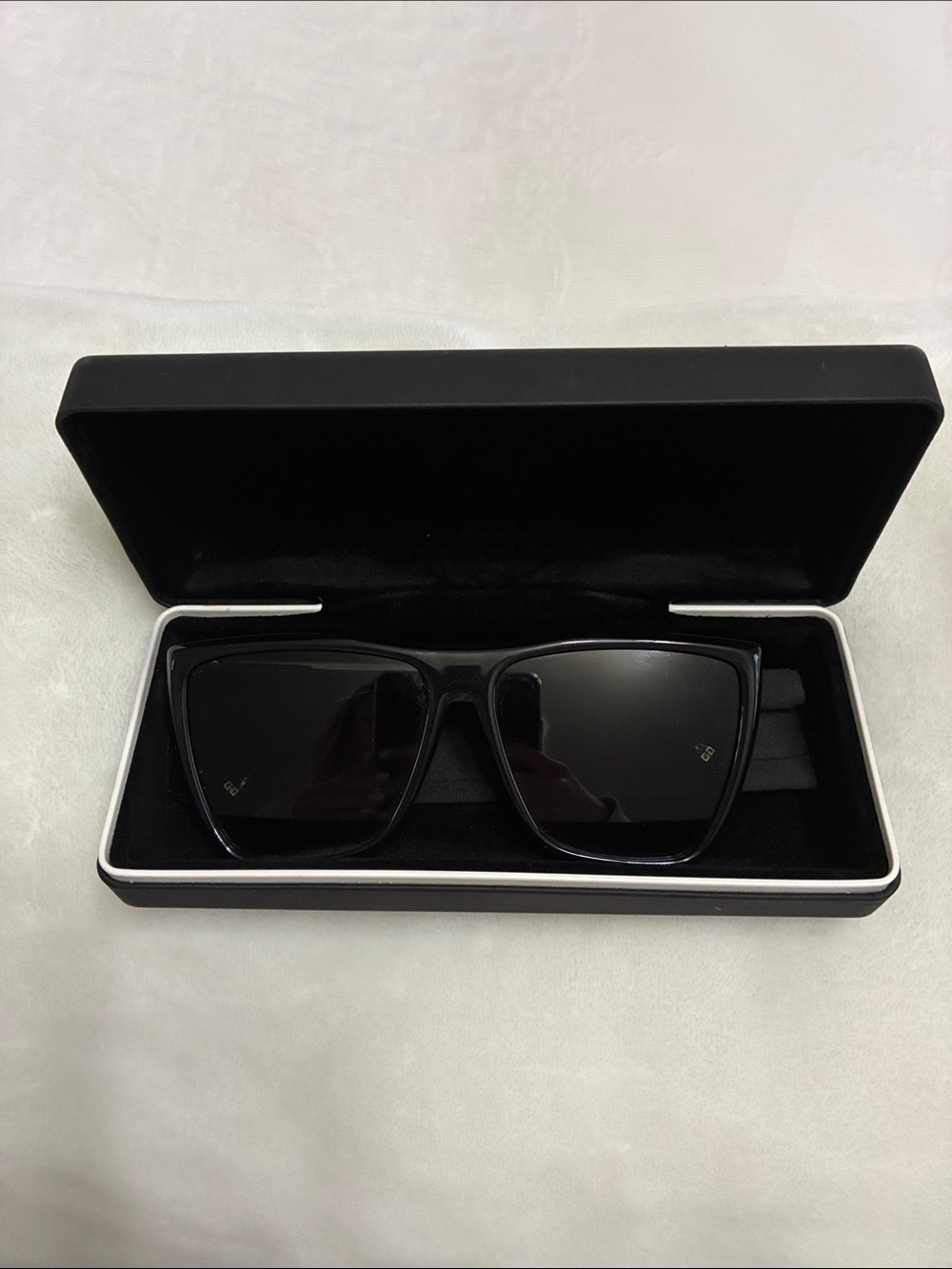 Givenchy Black Oversized Square Sunglasses in Case